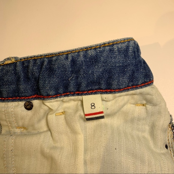 Tommy Hilfiger Women’s Distressed Jean Skirt Sz 8 - Picture 3 of 7